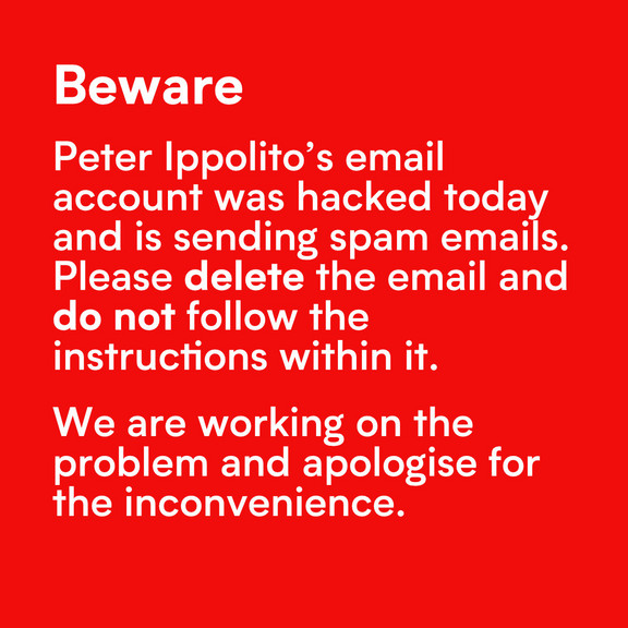 Vorsicht Phishing-Mailversand über Peter Ippolitos Account